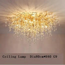 GobekUsa Crystal LED Chandelier: Modern Light Luxury Water Drop Design for Home Decor