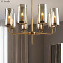 GobekUsa Glass Chandelier: Elegant Nordic Design Hanging Lamp for Kitchen Island, Restaurant, and Home