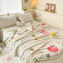 GobekUsa Cozy Milk Velvet Blanket: Cute Pattern, Warm, Multi-Functional Sofa & Travel Shawl