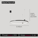 GobekUsa Italian Style Annular Pendant Lamp for Living Room, Dining Room, Bedroom