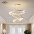 GobekUsa Circle Rings LED Chandelier for Living & Dining Room - Modern Acrylic Aluminum Lighting