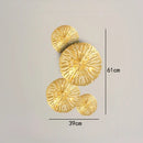 GobekUsa Gold Flower Copper Frame Wall Sconce for Hotel Dining Room Lighting