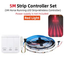 GobekUsa Flowing LED Strip Light: SMD 2835 Pixel Horse Race Tape Light with Wireless Controller