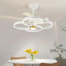 GobekUsa Cream Bedroom Ceiling Fan Light with Remote Control, Elegant Bedroom Lamp Fixtures
