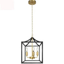 GobekUsa Black Farmhouse Chandelier for Dining Kitchen Living Room E14 Lamp
