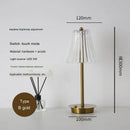 GobekUsa Diamond Touch Desk Lamp, Modern Metal, Bedside Atmosphere, Creative & Romantic