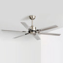 GobekUsa Large 6-Blade Stainless Steel Ceiling Fan for Living Room, Bedroom, Office