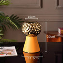 GobekUsa Gold Hammer Pattern Ceramic Vase: Creative Plant Pot for Table Decoration and Floral Arrangement