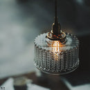 GobekUsa Clear Glass LED Pendant Light Fixture with Copper Socket for Modern Home Decor