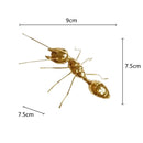 GobekUsa Golden Metal Ants Decorative Figurines Insect Home Decor Pieces