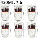 GobekUsa Double Wall Borosilicate Glass Mug Set for Tea Coffee Juice Bar Drinkware
