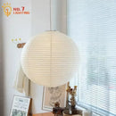GobekUsa Japanese Wabi Sabi Pendant Light LED E27 Noguchi Akari Rice Paper Ceiling Hanging