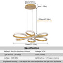 GobekUsa Gold Flower Acrylic Pendant Chandelier - Modern LED Ceiling Light
