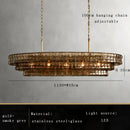 GobekUsa Brown Glass Pendant Lights for Dining Table Chandelier, Oval Clear Round Suspension Lamp