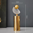 GobekUsa Geometric Golden Ball Frosted Glass Ornament Home Decor
