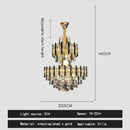 GobekUsa Crystal Hollow Villa Chandelier: Modern Luxury Pendant Light for Living Room and Hotel Lobby