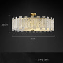 GobekUsa Art Deco Golden Copper Glass Chandelier LED Lighting Fixture