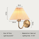 GobekUsa Cloth Lampshade LED Wall Lamp for Bedroom & Living Room Decor