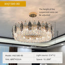 GobekUsa Crystal Chandelier: Luxury Modern Lighting for Living Room, Bedroom, Kitchen