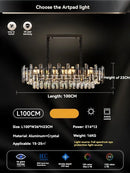 GobekUsa Gold Crystal Ceiling Chandelier: Luxury Modern LED Pendant for Home Décor