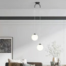 Nordic Glass Pendant Light With Brass or Black Finish