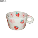 GobekUsa Cartoon Pattern Ceramic Mug Set for Happy Dining and Tea Time