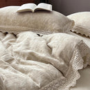 GobekUsa Lace Princess Jacquard Bedding Set - 4Pcs