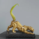 GobekUsa Ceramic Animal Flowerpot: Leopard Cheetah Cartoon Characters for Garden Plants