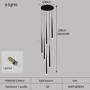 GobekUsa Conical Chandelier Stair Lamp Modern Simple Villa Restaurant Kitchen Bedroom Bar Lighting