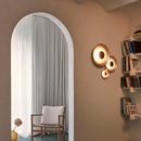 GobekUsa Ginger Round Wall Lamp: Nordic Design Loft Lamp for Bedroom, Office, Aisle