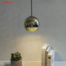 GobekUsa Glass Pendant Lights 15cm/20cm Round Ball Hanging Lamp in Golden/Copper/Silver Plating