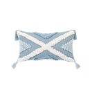 GobekUsa Blue Geometric Double Cushion Cover for Home & Car Decor