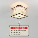 GobekUsa Lotus Chinese Chandelier Ceiling Lamp Simple Corridor Painting LED Lighting