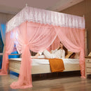 GobekUsa Lace Palace Mosquito Net Tent for Queen/Double Bed with Stainless Steel Frame