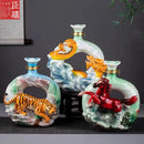 GobekUsa Jingdezhen Ceramic Wine Bottle Sculpture Gift Chinese Zodiac 3kg