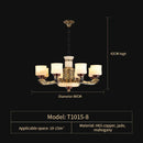 GobekUsa All Copper Marble Jade Chandelier: Luxury Living Room Hall Bedroom Lighting