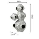 GobekUsa Abstract Planet Hollow Pipe Ceramic Ornament Figurine - Home Decor Accessory
