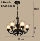 GobekUsa Glass Shade Ceiling Chandelier for Home Decor Lighting
