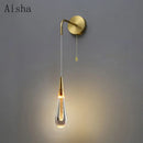 GobekUsa Crystal LED Wall Lamp: Elegant Bedside Lighting for Home Decor & Ambiance