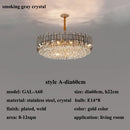GobekUsa Gold Crystal Chandelier for Living Room Luxury Lighting Fixture