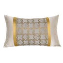 GobekUsa Gold Quatrefoil Geometric Jacquard Pillow Cover - Luxury Home Decor