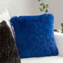 GobekUsa Cozy Plush Fur Cushion Cover 43x43cm White Grey Sofa Decor Pillowcase