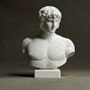 GobekUsa Antinous Retro Plaster Sculpture - European Inspired Room Figurine