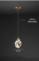 GobekUsa Crystal LED Ceiling Light Modern Gold Living Room Indoor Lighting Fixture