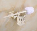 GobekUsa Aluminum Carved Toilet Brush Holder Set