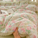 GobekUsa Lace Romantic Comforter Set - Full Twin Double Size Bed Linens