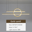 GobekUsa Gold Black Dimmable LED Chandelier for Dining Room Kitchen Bar Lighting