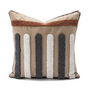 GobekUsa Boho Loop Pillowcase - Grey Beige Tufted Cushion Cover for Home Decoration