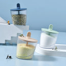 GobekUsa ABS Spice Jar Set with Spoon for Salt Sugar Pepper Powder