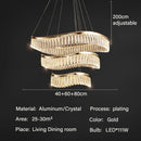 GobekUsa Crystal Chandelier Luxury LED Lighting for Living Dining Kitchen Bedroom